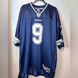 Reebok Tony Romo #9 Dallas Cowboys Authentic Equipment Blue Jersey 2XL Length